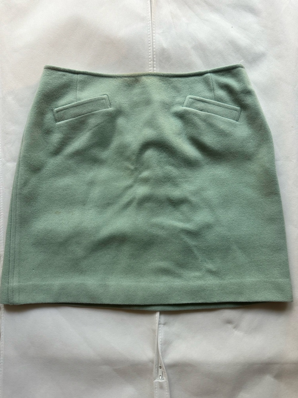 Kenar Mint Green Wool-Blend Skirt